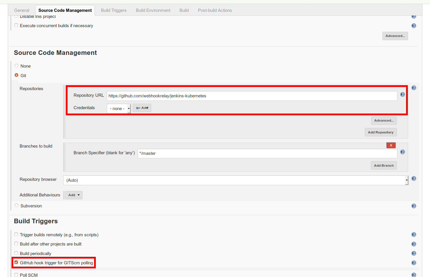 Create Jenkins build job