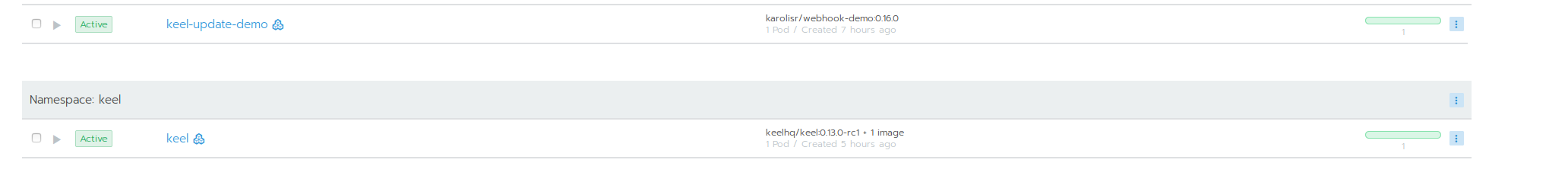 Rancher updated application