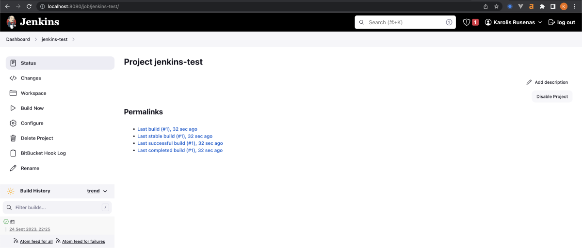 push triggers the build